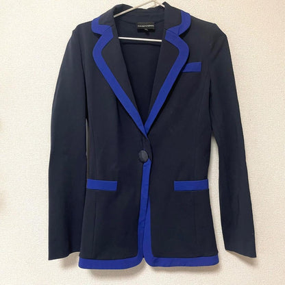 Emporio Armani Tailored Jacket Navy Navy Viscose