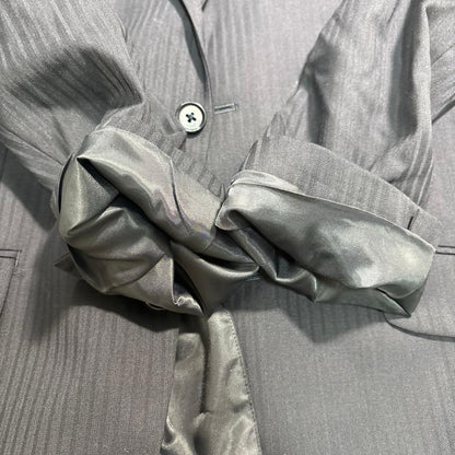 [Good condition] Athlete mode setup suit dark blue striped 102AB8
