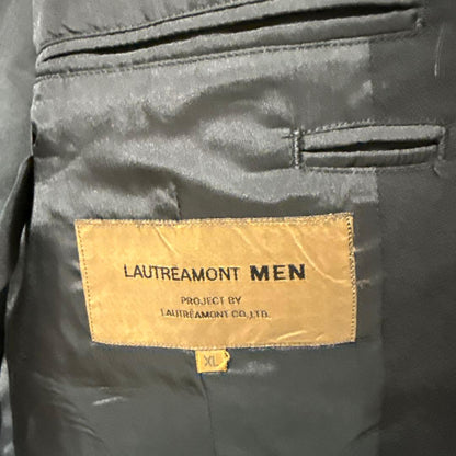 Good condition 90's double vintage suit black XL black Lautreamont