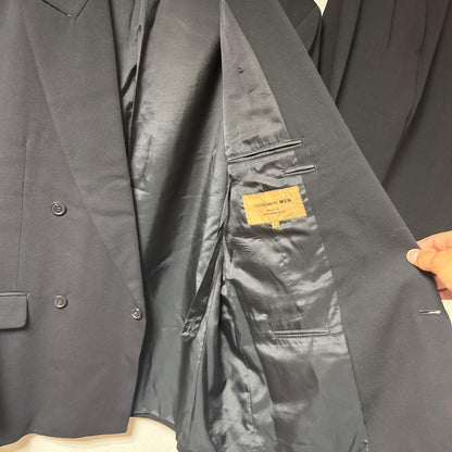 Good condition 90's double vintage suit black XL black Lautreamont