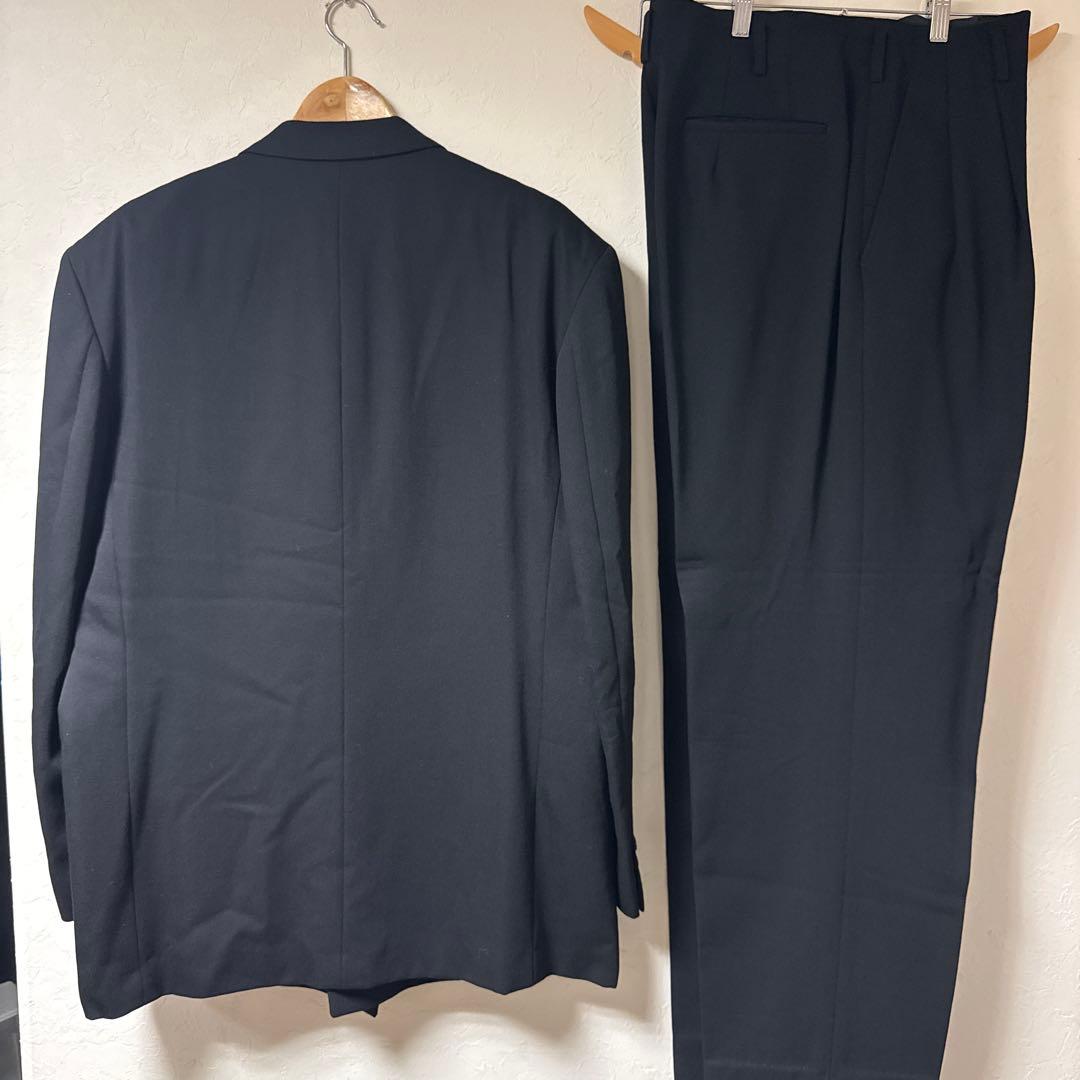 Good condition 90's double vintage suit black XL black Lautreamont