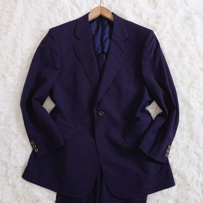 Gieves and Hawks Vintage Suit Unlined Spring/Summer Purple Purple L equivalent