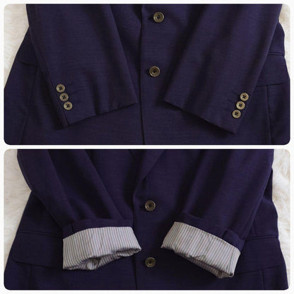 Gieves and Hawks Vintage Suit Unlined Spring/Summer Purple Purple L equivalent