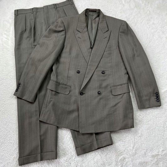 Burberry's Casual Suit Old Vintage Double Breasted Khaki