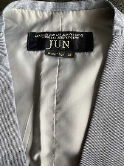 Rare Reasonable 70s 80s JUN Three Piece Suit Flare M Blue