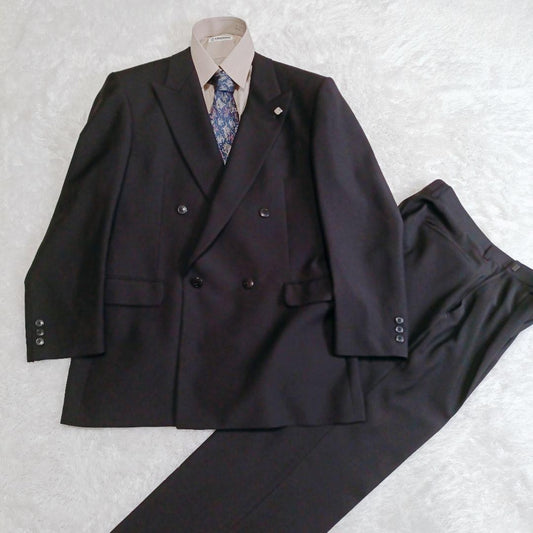 5-piece set double suit setup black lapel pin y2k coming-of-age ceremony