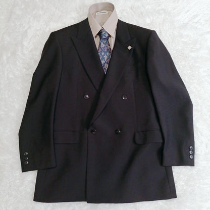 5-piece set double suit setup black lapel pin y2k coming-of-age ceremony
