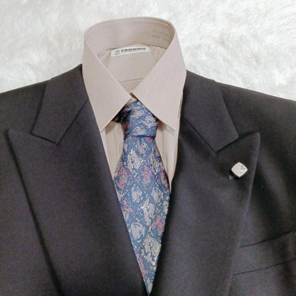 5-piece set double suit setup black lapel pin y2k coming-of-age ceremony