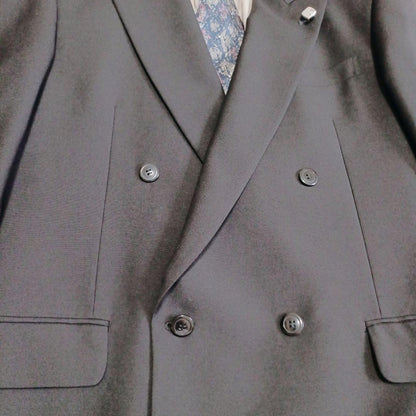 5-piece set double suit setup black lapel pin y2k coming-of-age ceremony