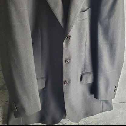 Three Piece Window Pen Setup Suit Charcoal Gray