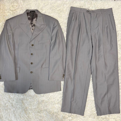 [VALENTINO] Made in Italy Striped Suit Setup Gray XL