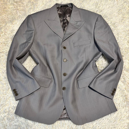 [VALENTINO] Made in Italy Striped Suit Setup Gray XL
