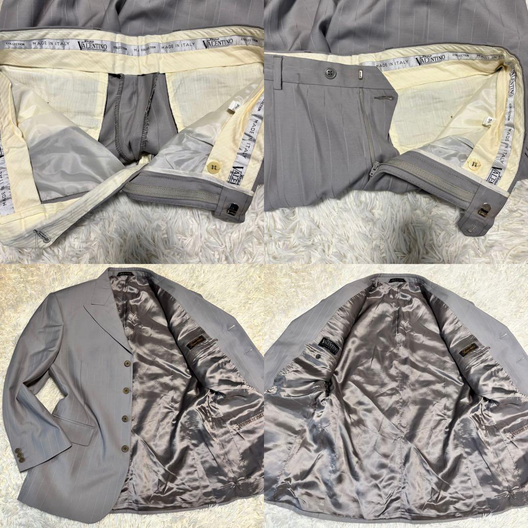 [VALENTINO] Made in Italy Striped Suit Setup Gray XL