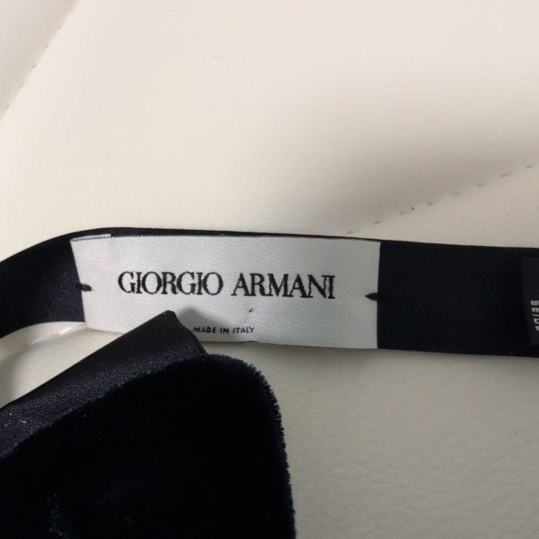 GIORGIO ARMANI Velvet Bow Tie Navy