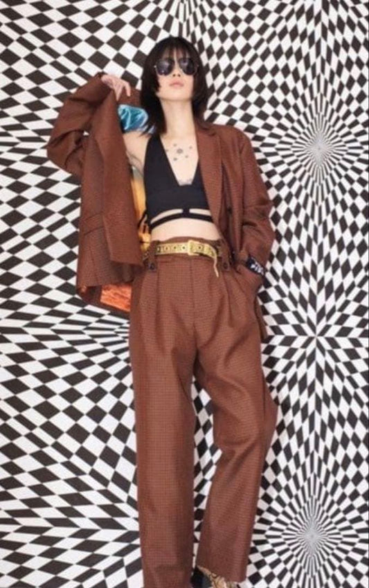 Final Price BlackWeirdos 19AW Setup Houndstooth Pattern M Lining Art