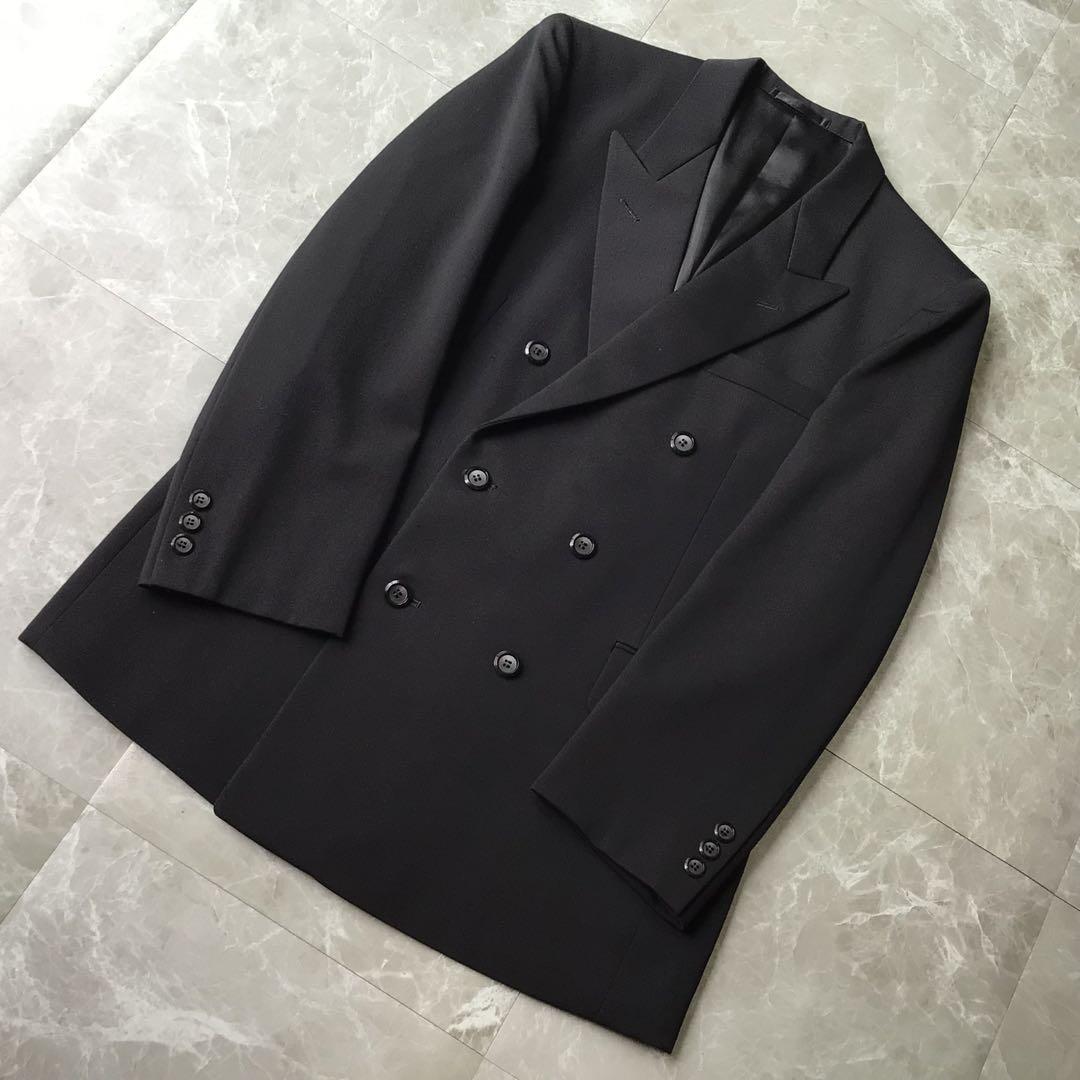 00s vintage double breasted suit setup black ceremony A3