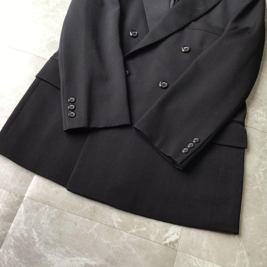00s vintage double breasted suit setup black ceremony A3