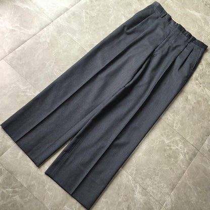 Vintage Double Breasted Suit Setup Dark Gray Wool Mode