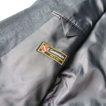 Vintage Double Breasted Suit Setup Dark Gray Wool Mode