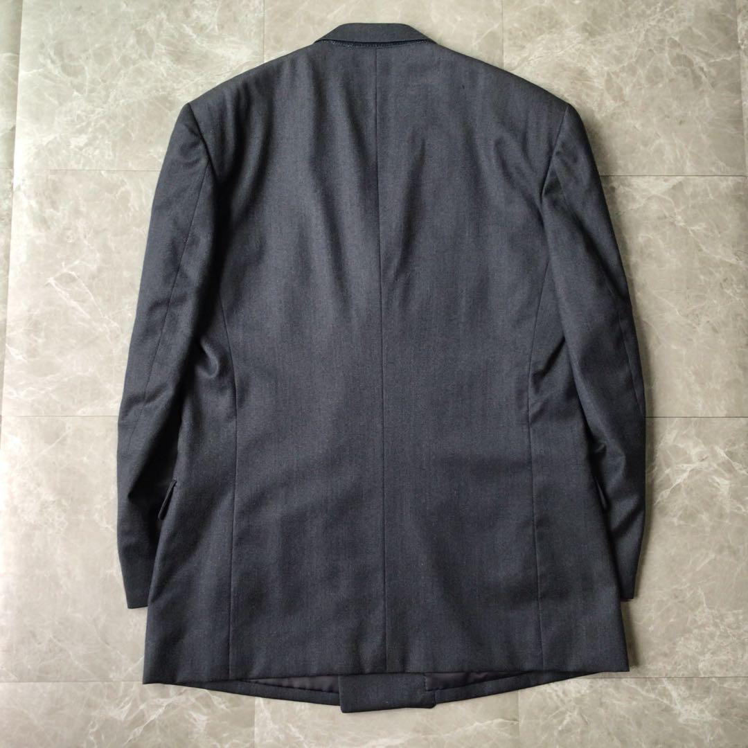 Vintage Double Breasted Suit Setup Dark Gray Wool Mode