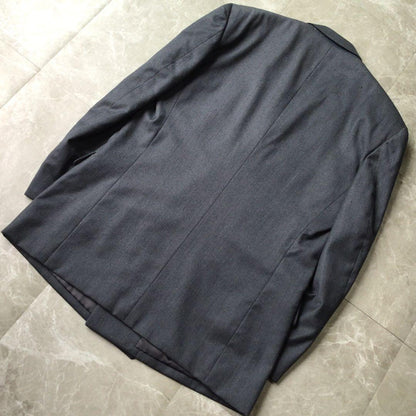 Vintage Double Breasted Suit Setup Dark Gray Wool Mode