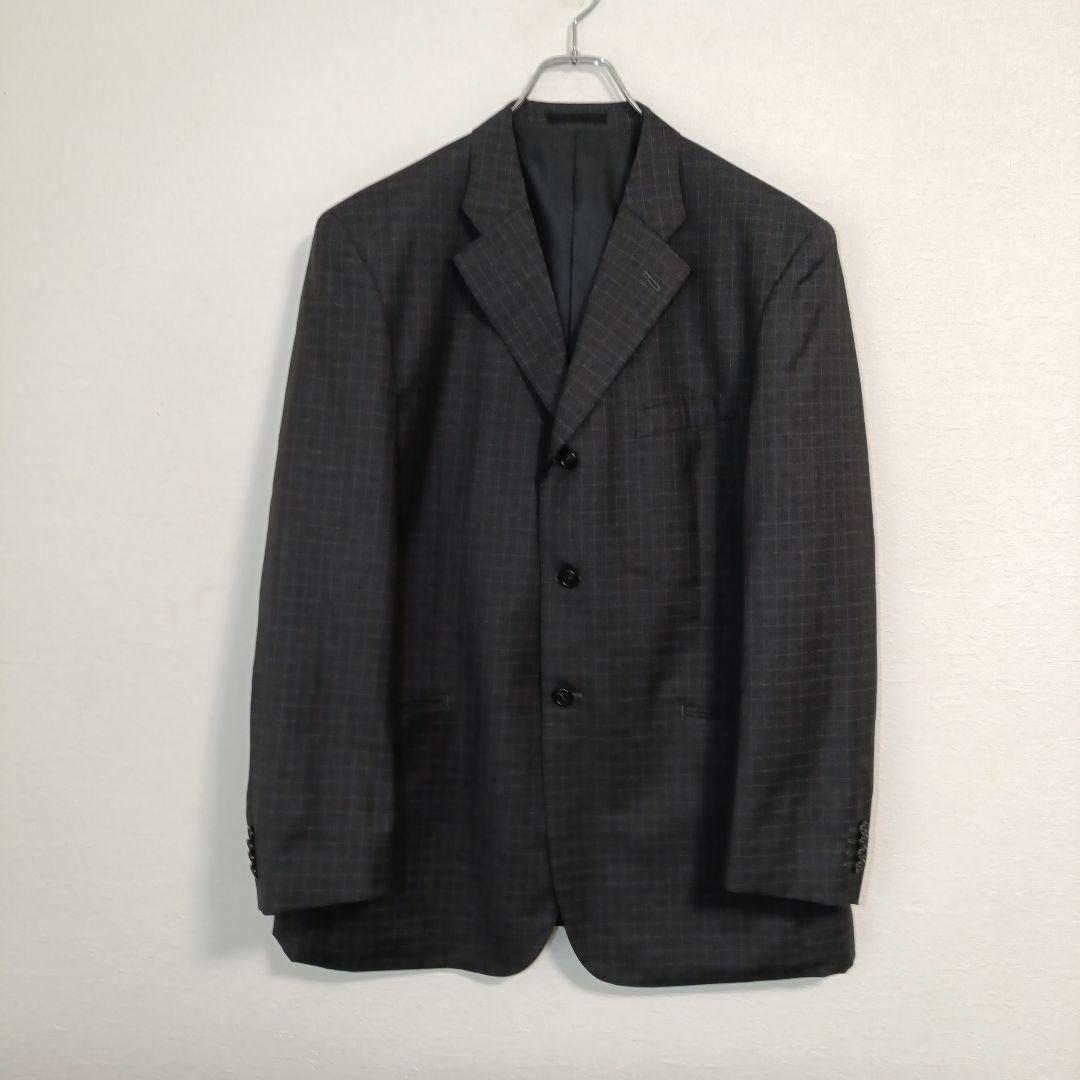FINTES Suit Setup Plaid Plaid Charcoal Gray LL