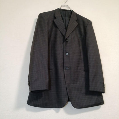 FINTES Suit Setup Plaid Plaid Charcoal Gray LL