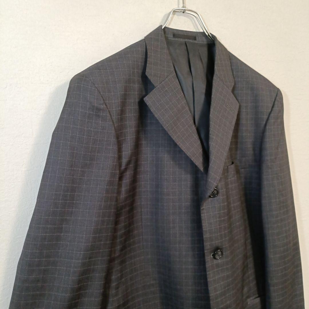 FINTES Suit Setup Plaid Plaid Charcoal Gray LL