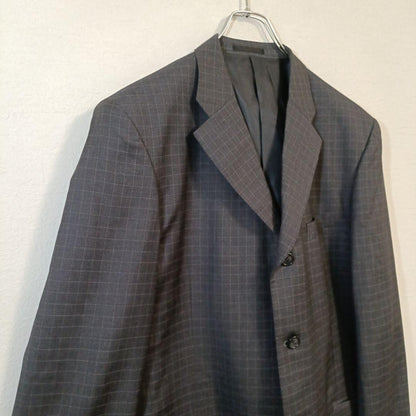 FINTES Suit Setup Plaid Plaid Charcoal Gray LL