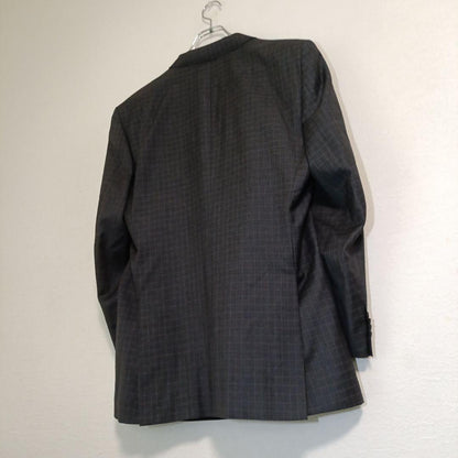 FINTES Suit Setup Plaid Plaid Charcoal Gray LL