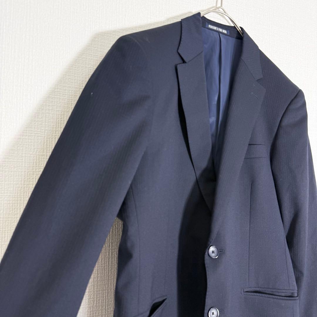 Parsons for Men Setup Suit Navy Striped Slim Business M