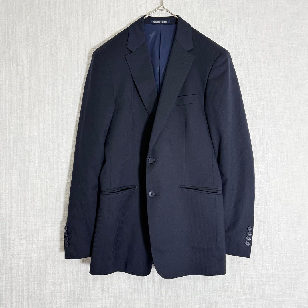 Parsons for Men Setup Suit Navy Striped Slim Business M