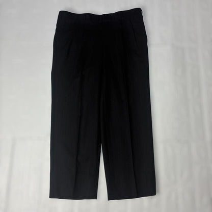 [vintage] Double breasted setup black striped cashmere blend M