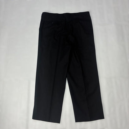 [vintage] Double breasted setup black striped cashmere blend M