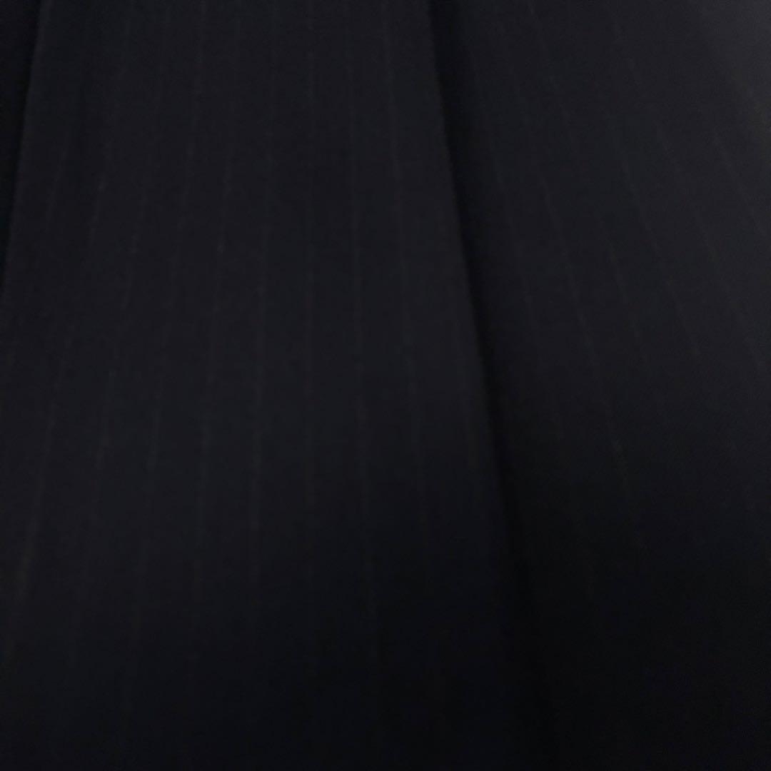 [vintage] Double breasted setup black striped cashmere blend M