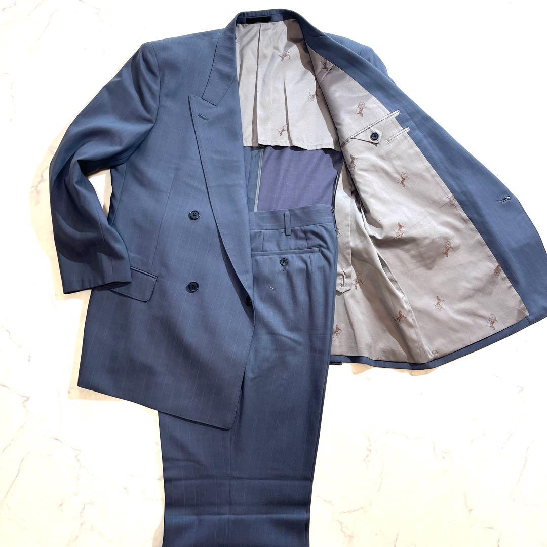 90s Vintage Double Setup Blue Gray Large Size