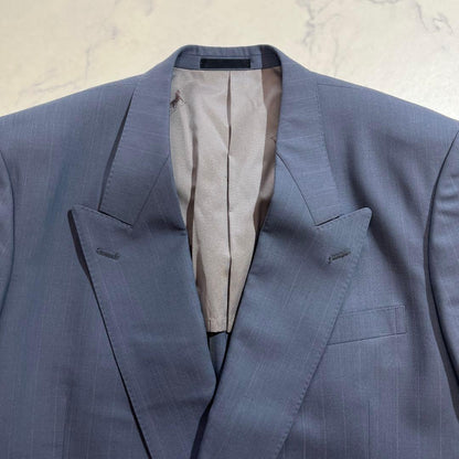 90s Vintage Double Setup Blue Gray Large Size