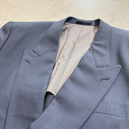 90s Vintage Double Setup Blue Gray Large Size