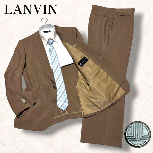 Lanvin Setup Suit Silver Button Metal Button Wool Brown Masaki Suda