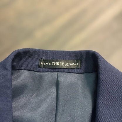 7LA1 Setup Suit Top and Bottom Set Navy Plain Men's Classic Old Clothes