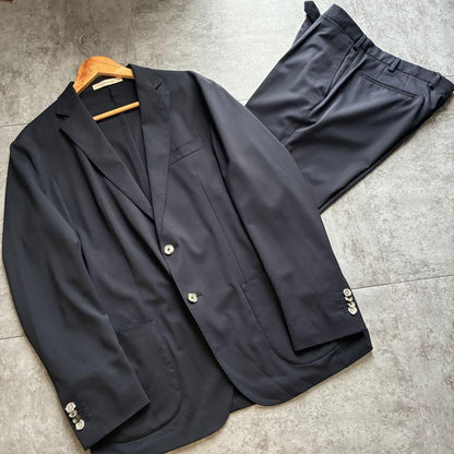 Good Condition Kamakura Shirt Navy Setup Made in Italy Suit XL Stretch