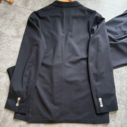 Good Condition Kamakura Shirt Navy Setup Made in Italy Suit XL Stretch
