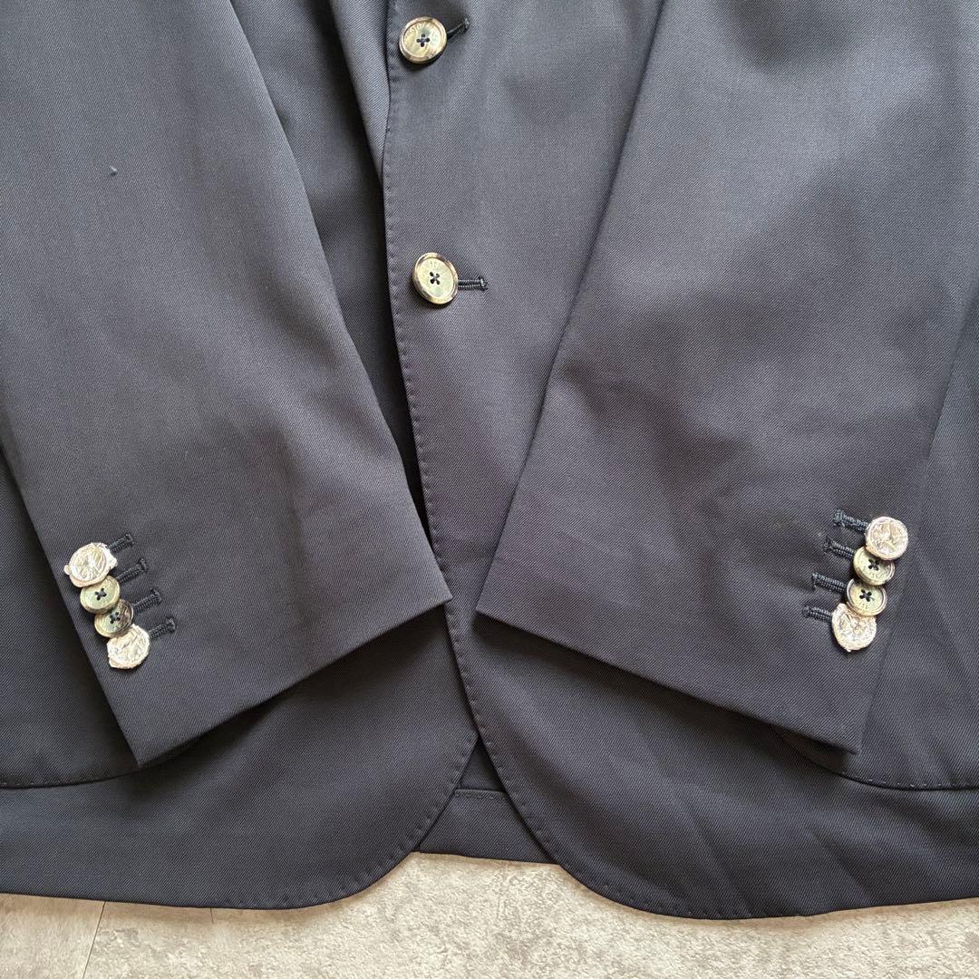 Good Condition Kamakura Shirt Navy Setup Made in Italy Suit XL Stretch