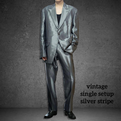 Vintage Distressed Old Clothes Single Setup Silver Stripe