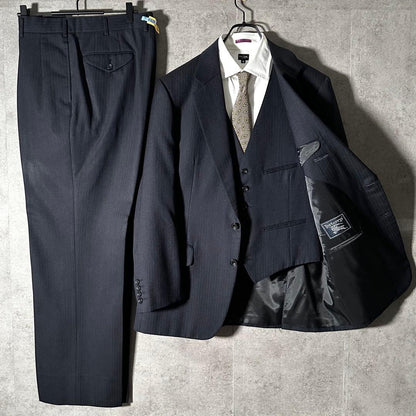 Finest Burberry Setup 3 Piece Suit 90s Vintage Sanyo Shokai