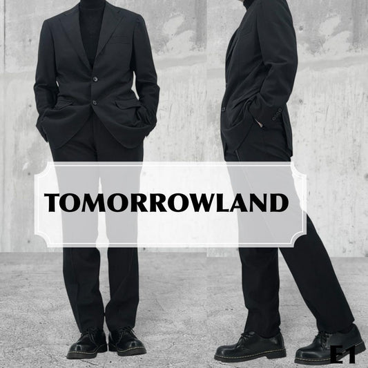 Very Good Condition] TOMORROWLAND Suit Setup Loro Piana Black Business