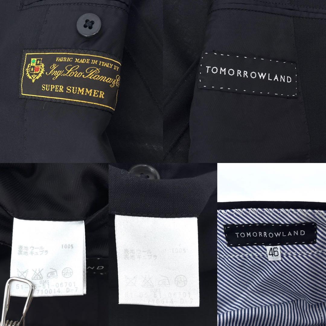 Very Good Condition] TOMORROWLAND Suit Setup Loro Piana Black Business