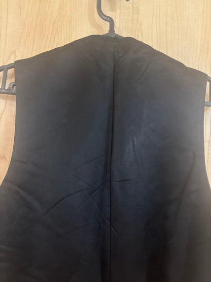 ⁠[Rare Vintage] Suit Vest, Needle Buckle, 5 Covered Buttons, Gilet, Black⁠