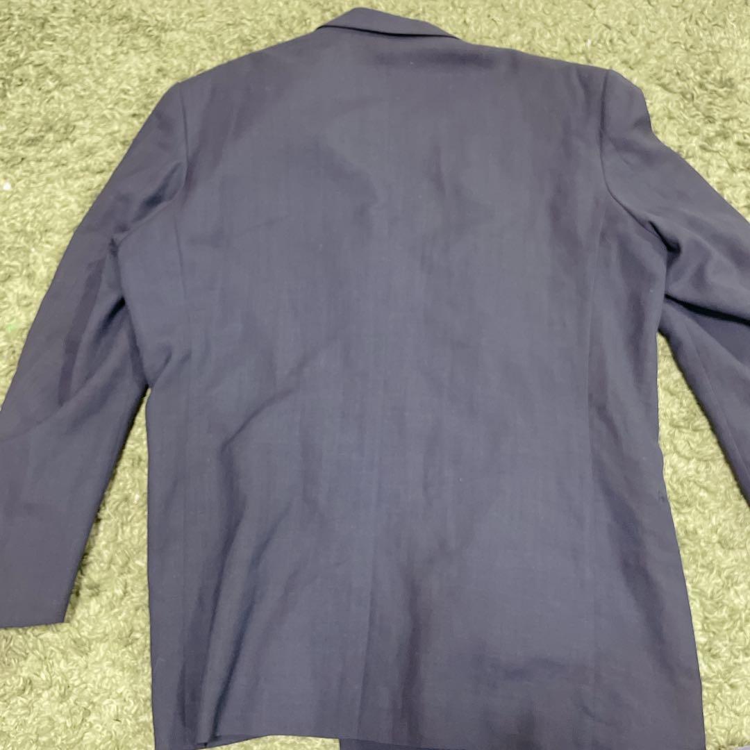 Vintage Mixed Navy Blue Summer Suit Setup Mesh Linen Double