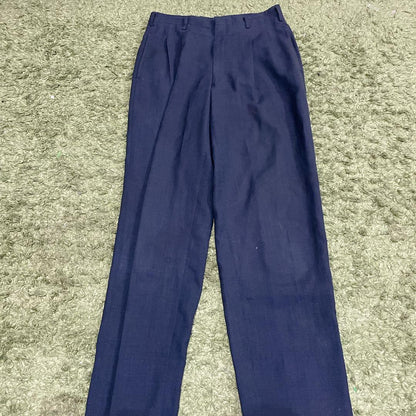 Vintage Mixed Navy Blue Summer Suit Setup Mesh Linen Double